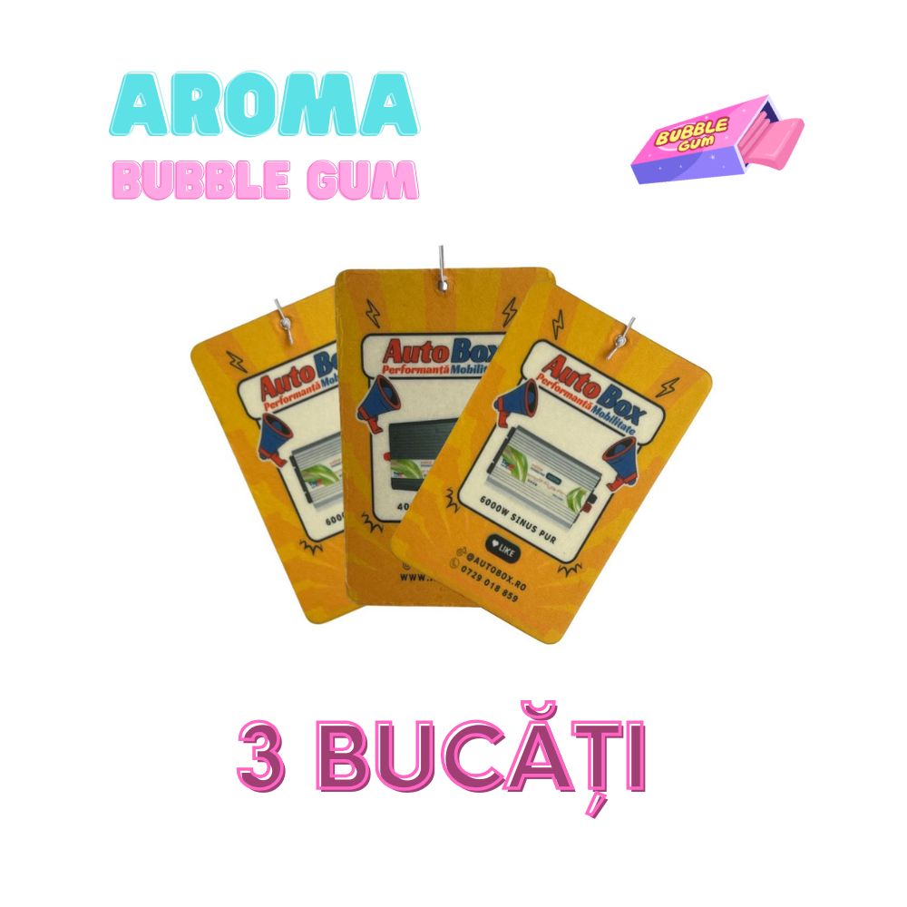 Odorizant Auto AutoBox, Bradut cu Aroma Bubble Gum