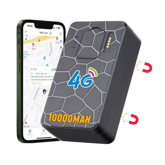 Tracker auto GPS 4G 10000 mAh, cu localizare si monitorizare in timp real, autonomie 180 ore, standby 70 zile, IP67