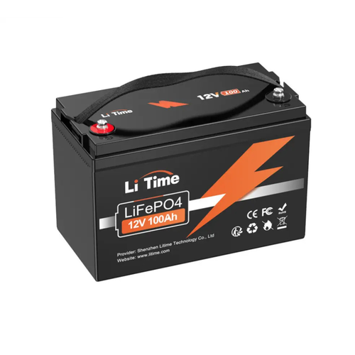Baterie solara LITHIUM LiTime 12V 100Ah LiFePO4 cu BMS, 1280Wh, IP65, 329x172x214mm