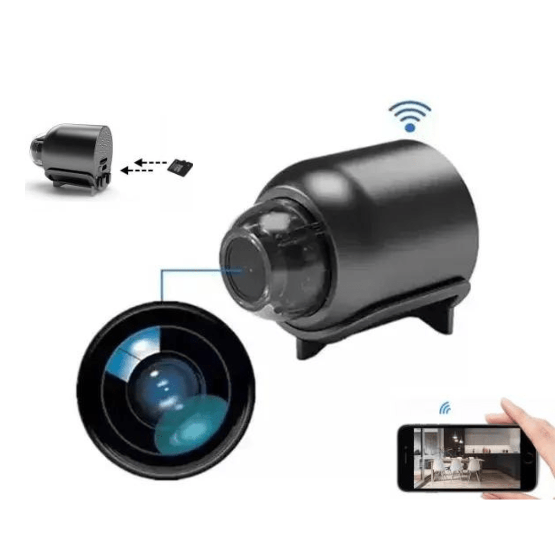Mini cameră WIFI Taggo Full HD, 160° vizionare, control aplicație, senzor mișcare și vizionare nocturnă.
