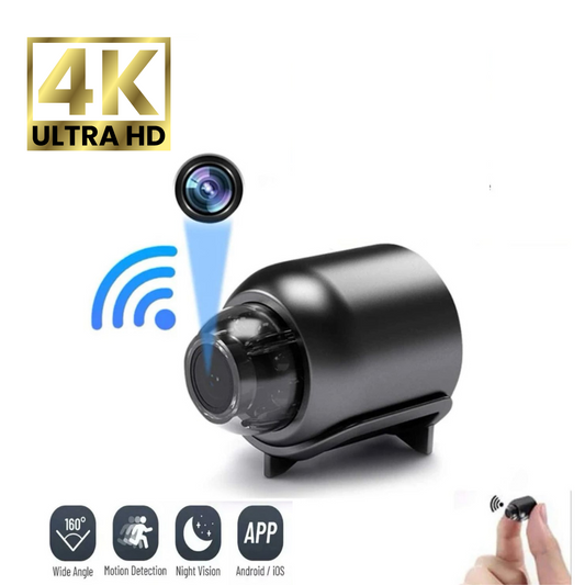 Mini camera WIFI 4K FULL HD, View 160, Control din aplicatie, Senzor miscare, Vizionare pe timp de noapte - Taggo.ro