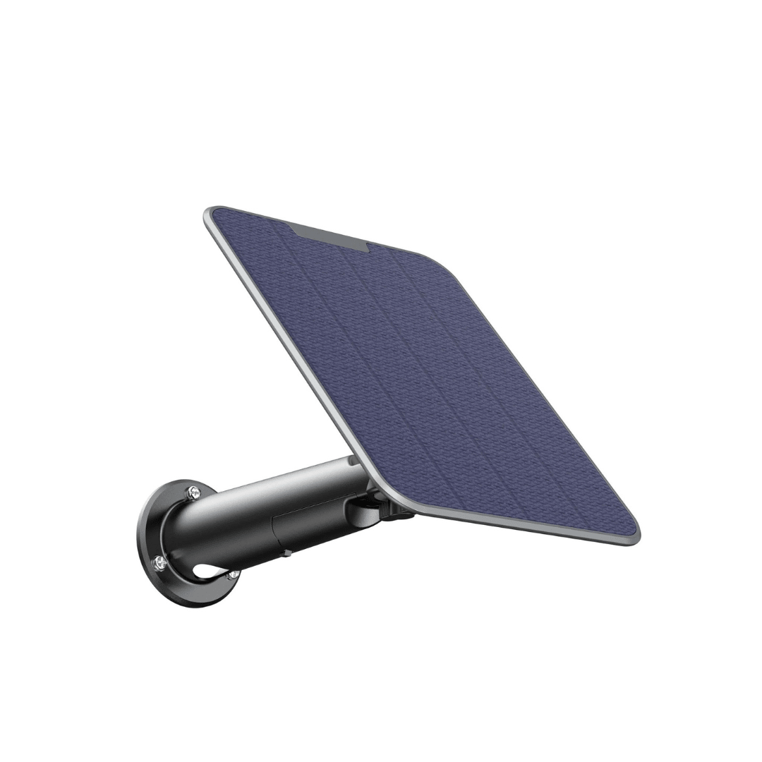 Panou solar de 6W pentru camera de supraveghere 4G 4K Ultra HD cu dual camera 4MP+4MP și cablu de 2,5 metri.