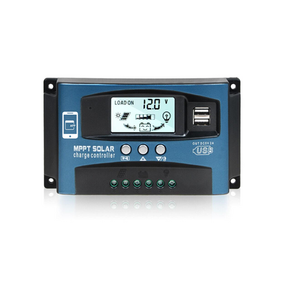 Controller solar, MPPT / PWM, 60A, 750W/12v 750W/24V, Dual USB, LCD display, Control din Aplicatie