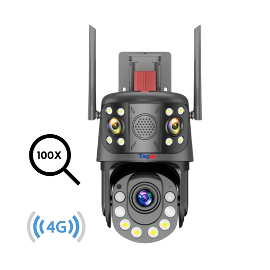 Camera de supraveghere 4G Cartela SIM 9K, 50X, 3 lentile, Control din aplicatie, Detectie umana, Rezistenta la apa IP66