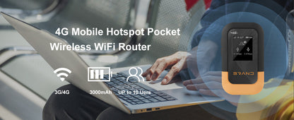 Router Portabil 4G LTE WiFi 6 cu eSIM si Nano SIM, Baterie 3000 mAh