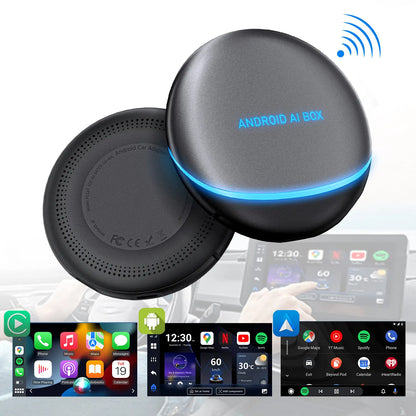 Android Carplay AI BOX, 8GB RAM + 128GB ROM, conectivitate WiFi + Bluetooth - Taggo.ro