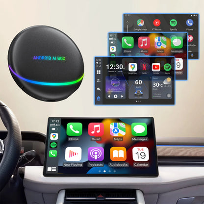 Android Carplay AI BOX, 8GB RAM + 128GB ROM, conectivitate WiFi + Bluetooth - Taggo.ro