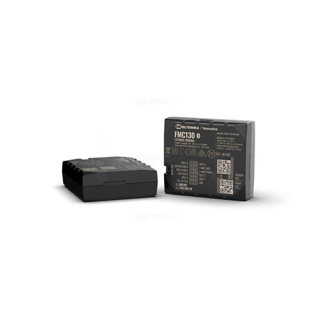 GPS Tracker Auto Profesional Teltonika FMC130 - Localizare 4G LTE, Bluetooth, Baterie Internă 170 mAh,  eSIM global inclus