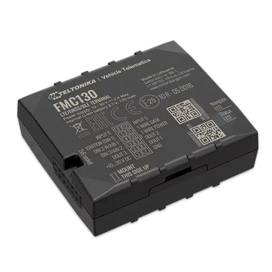 GPS Tracker Auto Profesional Teltonika FMC130 - Localizare 4G LTE, Bluetooth, Baterie Internă 170 mAh,  eSIM global inclus