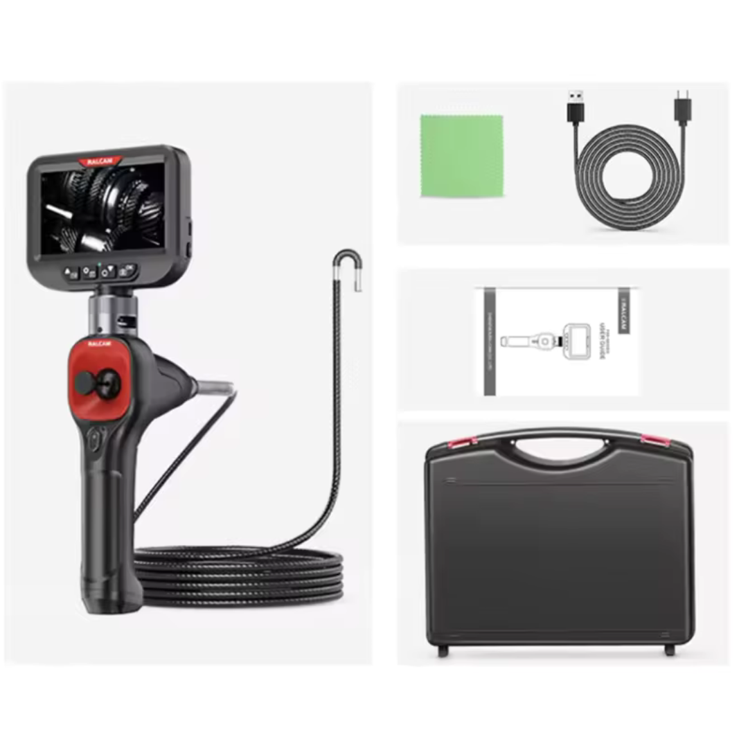 Camera endoscopica Ralcam F606B cu accesorii, cameră 62 mm, display 4.3 inch 1280x720 HD, unghi 360°, autonomie până la 6 ore, cablu 1 M, multicolor