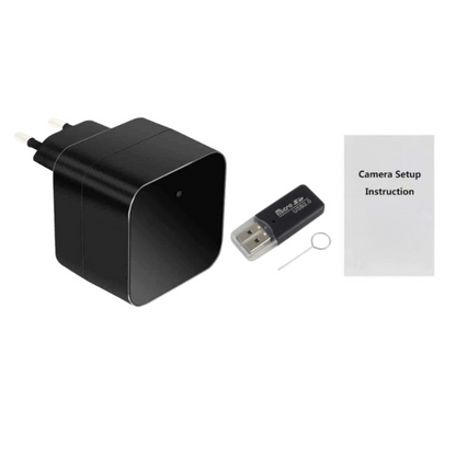 Incarcator USB cu Camera Spion, Wi-Fi, Full HD, Vedere Nocturna, Senzor de Miscare