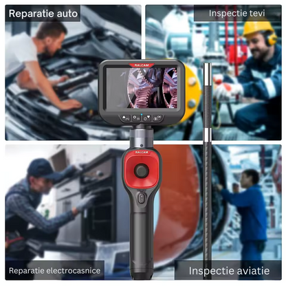 Camera endoscopica Ralcam F604A cu accesorii, cameră 39 mm, 1280x720 HD, unghi 360°, autonomie până la 6 ore, cablu 1 M, multicolor