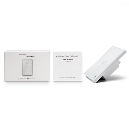 Intrerupator Smart Touch 2F, Wi-Fi, Sticla Securizata, LED