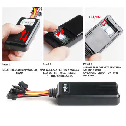 Tracker GPS 4G 2G Rezistent la apa – Precizie GPS 5m, Alarme multiple, Buton SOS, baterie 150mAh, alimentare auto 9V - 80V, istoric traseu