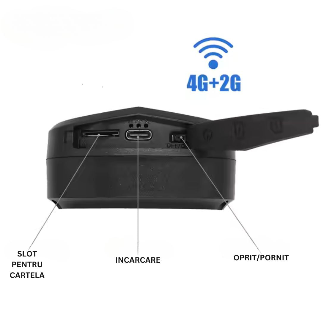 Tracker GPS Auto 4G Portabil cu Magnet Puternic și Baterie 5000mAh – Rezistent la Apă, Monitorizare în Timp Real, Autonomie 240 Zile