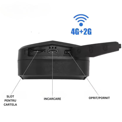 Tracker GPS Auto 4G Portabil cu Magnet Puternic și Baterie 5000mAh – Rezistent la Apă, Monitorizare în Timp Real, Autonomie 240 Zile