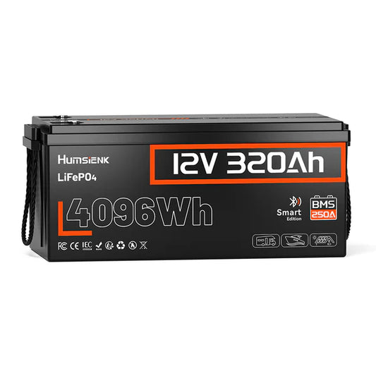 Baterie LiFePO4 Humsienk 12V 320Ah – 4096Wh, Bluetooth, BMS 250A