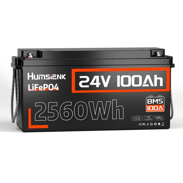 Acumulator Humsienk 24V 100Ah LiFePO4, BMS 100A, 2560Wh