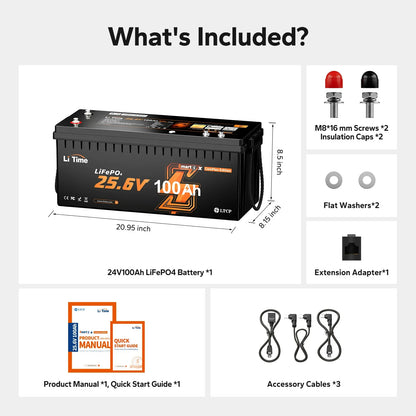 Baterie LiTime 24V 100Ah Smart ComFlex cu Bluetooth si Comunicare Victron
