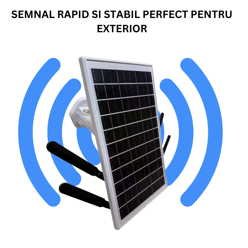 Router Wireless 4G Solar, Suport Cartela Sim, Baterie 25600mah, Echipament de Exterior Rezistent la Apa