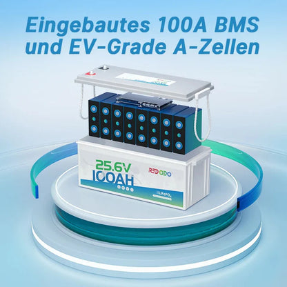 Baterie solara LITHIUM Redodo 24V 100Ah LiFePO4 cu BMS 100A, 2560Wh