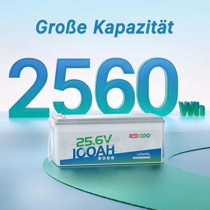Baterie solara LITHIUM Redodo 24V 100Ah LiFePO4 cu BMS 100A, 2560Wh