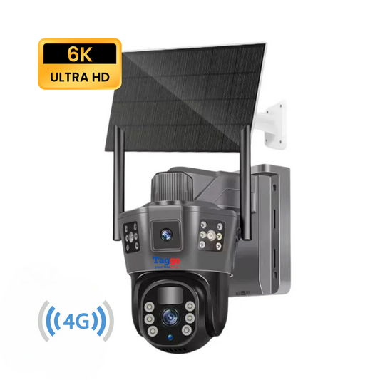 Camera Supraveghere 4G 6K Ultra HD, Dual Camera 12MP, Incarcare Solara, Rotire Din Aplicatie, Rezistenta La Apa IP 66