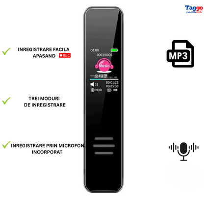 Reportofon digital LCD, functie inregistrare, 8 GB, microfon