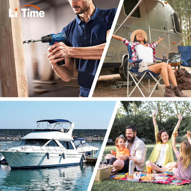 Invertor LiTime 1000W (2000W varf) Sinus Pur, 12V la 230V – Auto, Solar, Camping, protectie completa, telecomanda, 2 prize AC, 18A