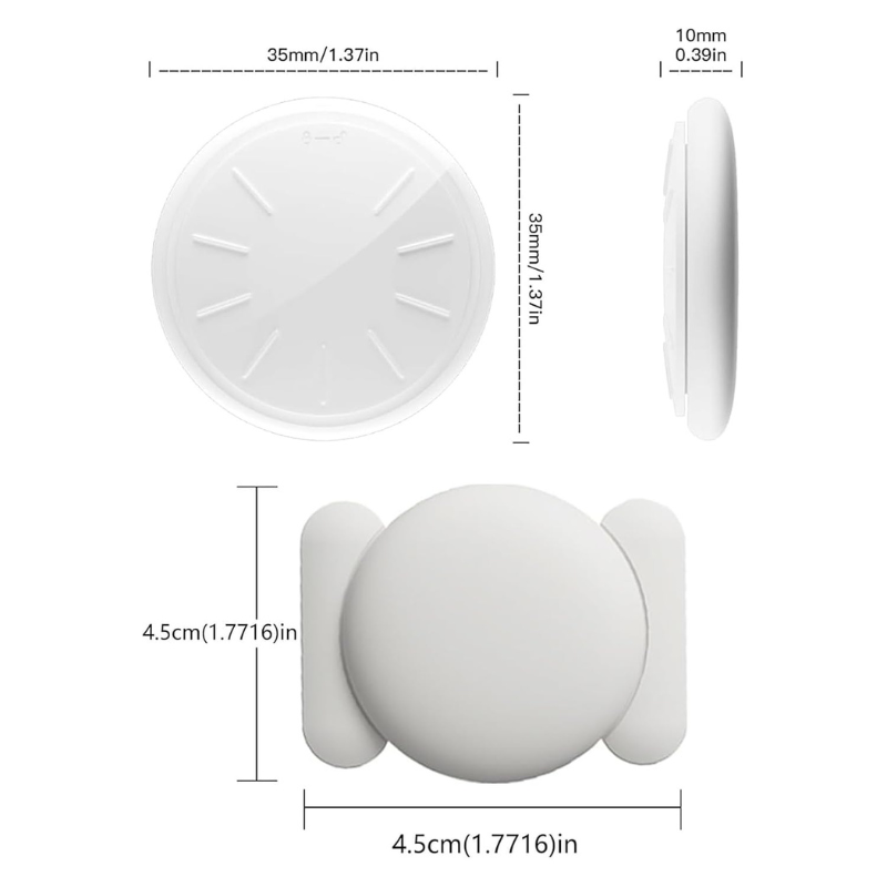 Dispozitiv de urmarire EasyTrack compatibil iOS – cu Suport Magnetic din Silicon - Alb
