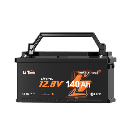Baterie solara LITHIUM LiTime 12V 140Ah LiFePO4 cu BMS si Bluetooth, 1920Wh, IP65, 358x177x189mm
