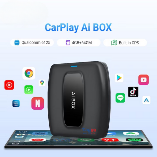 Android 12 Wireless CarPlay CA481 Aibox,  Youtube, Netflix, Spotify, 4G+64G