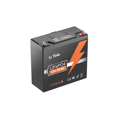 Acumulator LiTime 12V 20Ah LiFePO4 cu ciclu adânc, BMS 20A, 256Wh
