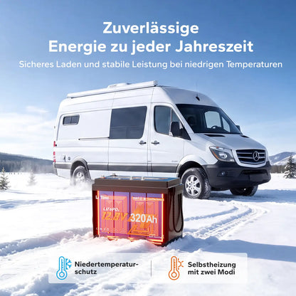 Baterie LiFePO LiTime 12V,320Ah,BMS 200A,cu incalzire si conexiune Smart ComFlex