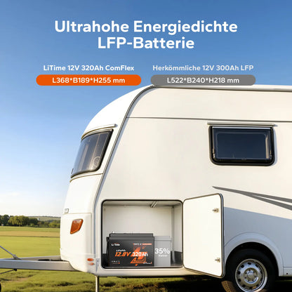 Baterie LiFePO LiTime 12V,320Ah,BMS 200A,cu incalzire si conexiune Smart ComFlex