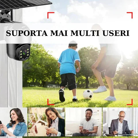 Camera de Supraveghere  5mp cu Incarcare Solara 4G, Rain Charging, Rotire Din Aplicatie, Rezistenta La Apa IP 66 - Taggo.ro