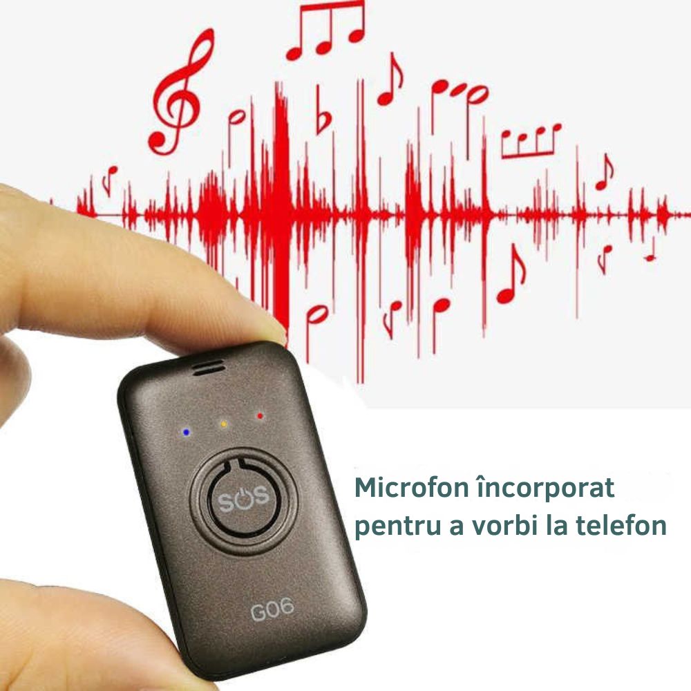 Mini tracker GSM GPS, cu localizare GPS, LBS, buton SOS, comunicare bidirectionala