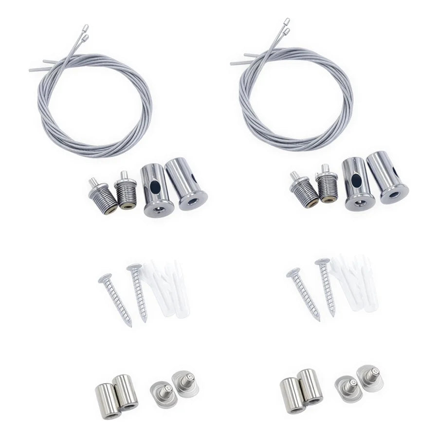 12 Kituri Suspendare Lampi LED Hexagon — 24 Cabluri x 2m