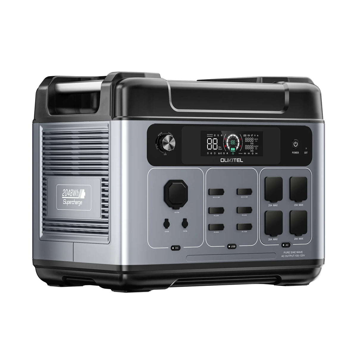 Staie electrica portabila Oukitel P2001E Pro 2048Wh 3200W LiFePO4 UPS 13 iesiri