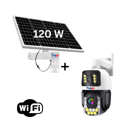 Camera Supraveghere cu Panou Solar si Conexiune WIFI, Rezolutie 4K 8MP, Zoom Optic 50X, PTZ Exterior, 24/7