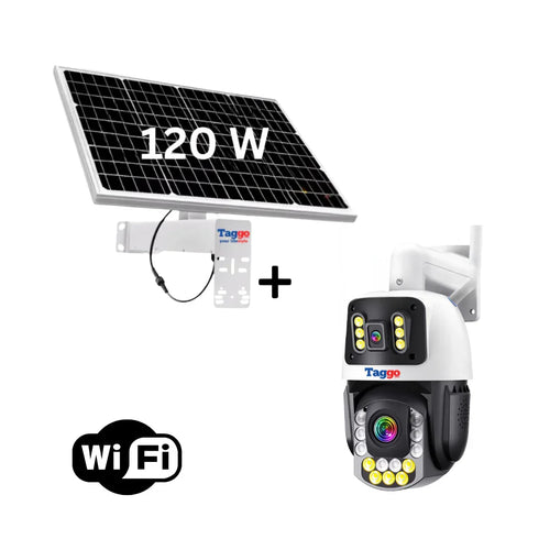 Camera Supraveghere cu Panou Solar si Conexiune WIFI, Rezolutie 4K 8MP, Zoom Optic 50X, PTZ Exterior, 24/7
