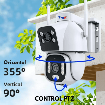 Camera supraveghere Fast Bundle cu panou solar dublu 20W, rezoluție 8MP, conexiune 4G/eSIM, vizionare nocturnă full color.