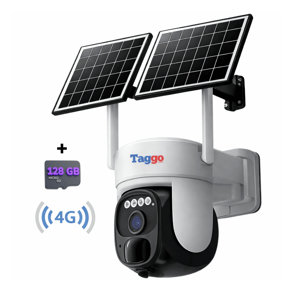 Camera supraveghere exterior 4G Ultra HD, 4MP, zoom 10x, funcție AOV, încărcare solară, rezistentă IP66, card 128GB, rotire din aplicație