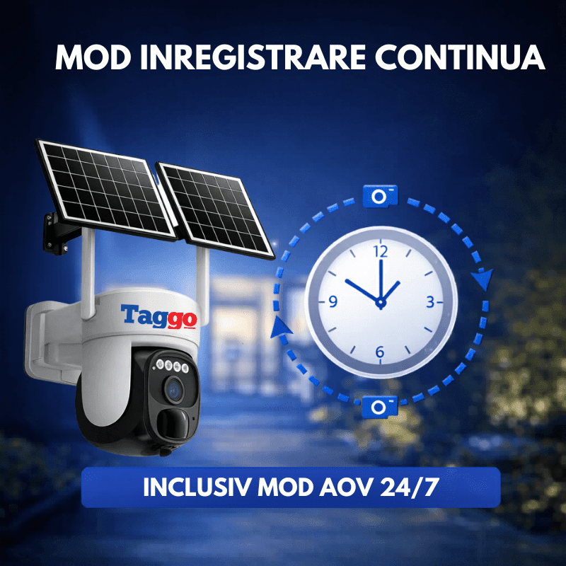 Camera supraveghere exterior 4G Ultra HD Fast Bundle, cu zoom 10x, funcție AOV, incarcare solară și rezistență IP66