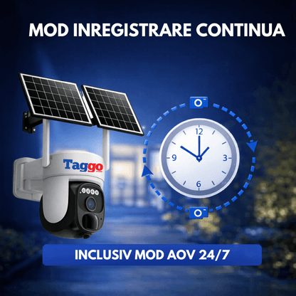 Camera supraveghere exterior 4G Ultra HD Fast Bundle, cu zoom 10x, funcție AOV, incarcare solară și rezistență IP66