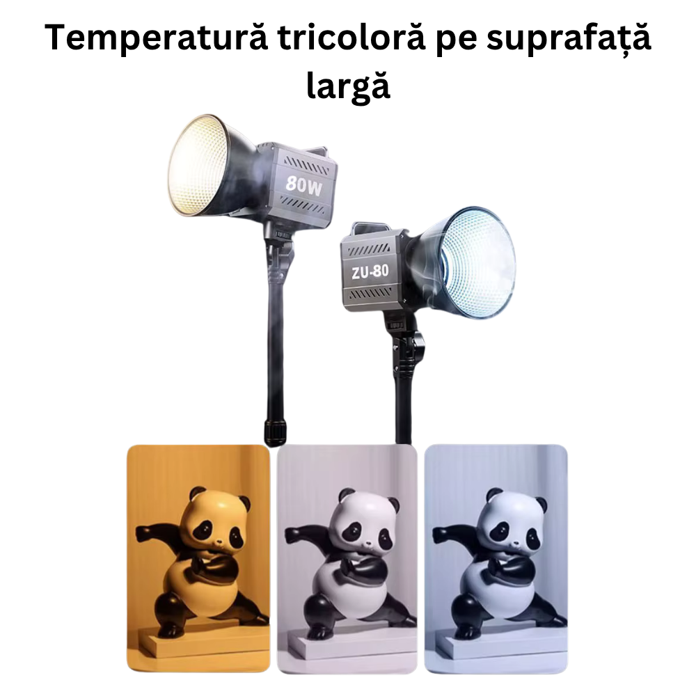 Lampa Foto Profesionala ZU80 80W – Lumina Puternica si Portabila pentru Filmari si Fotografii