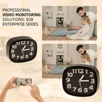 Ceas desteptator spion cu camera ascunsa Wi-Fi 1080p Full HD, MicroSD, detectie miscare, viziune nocturna