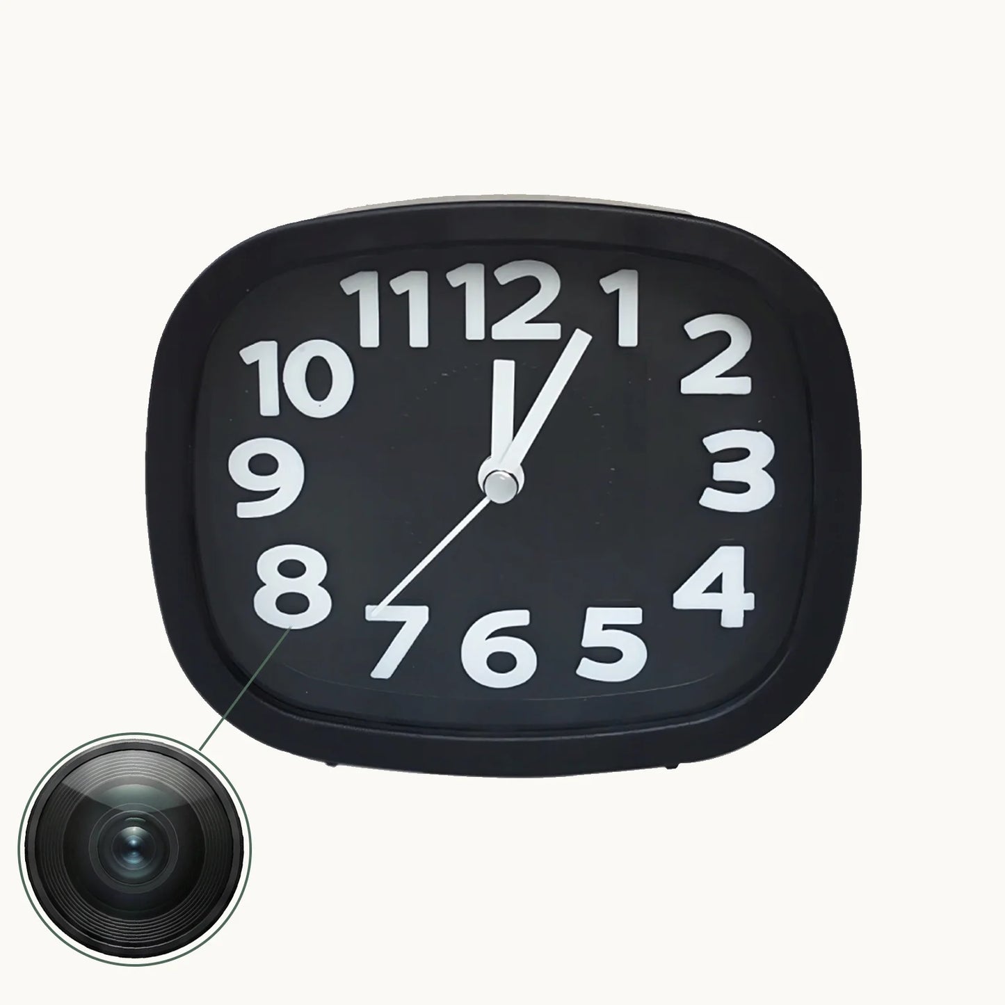 Ceas desteptator spion cu camera ascunsa Wi-Fi 1080p Full HD, MicroSD, detectie miscare, viziune nocturna